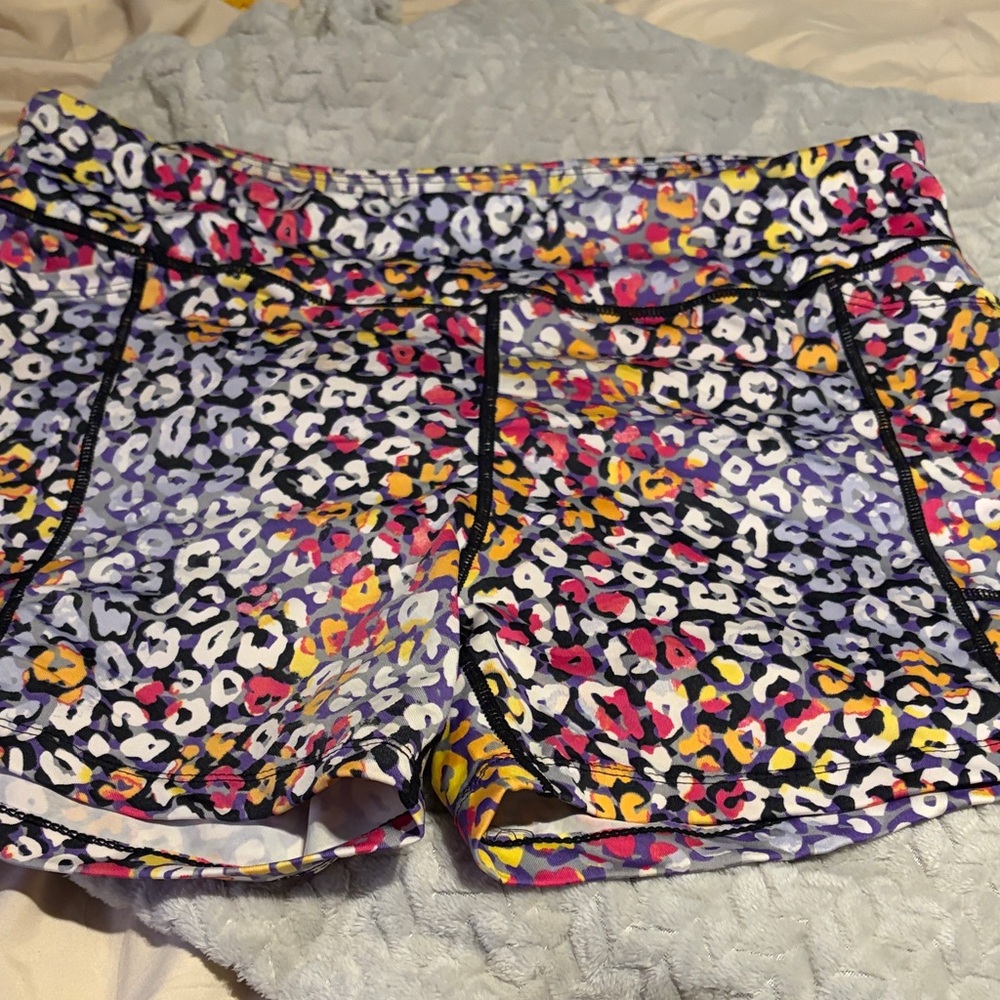 Colorful Leopard Print Women's Shorts